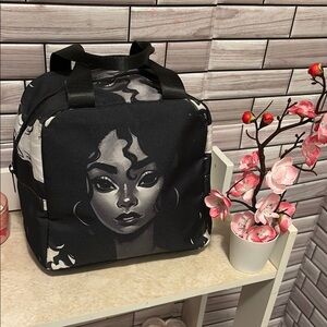 Stylish Black Graphic Tote Bag